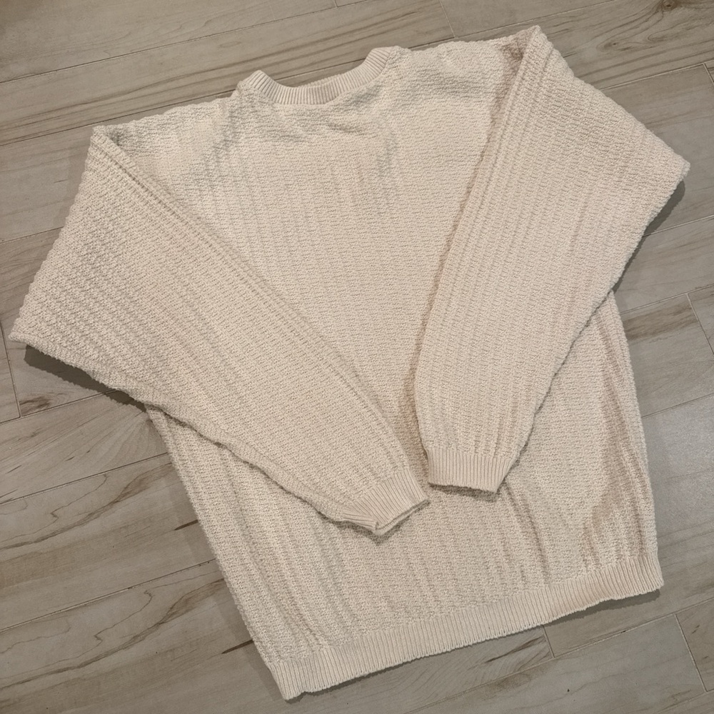 🤍 Bill Bass Cream Cable Knit Sweater | M | Excellent Condition